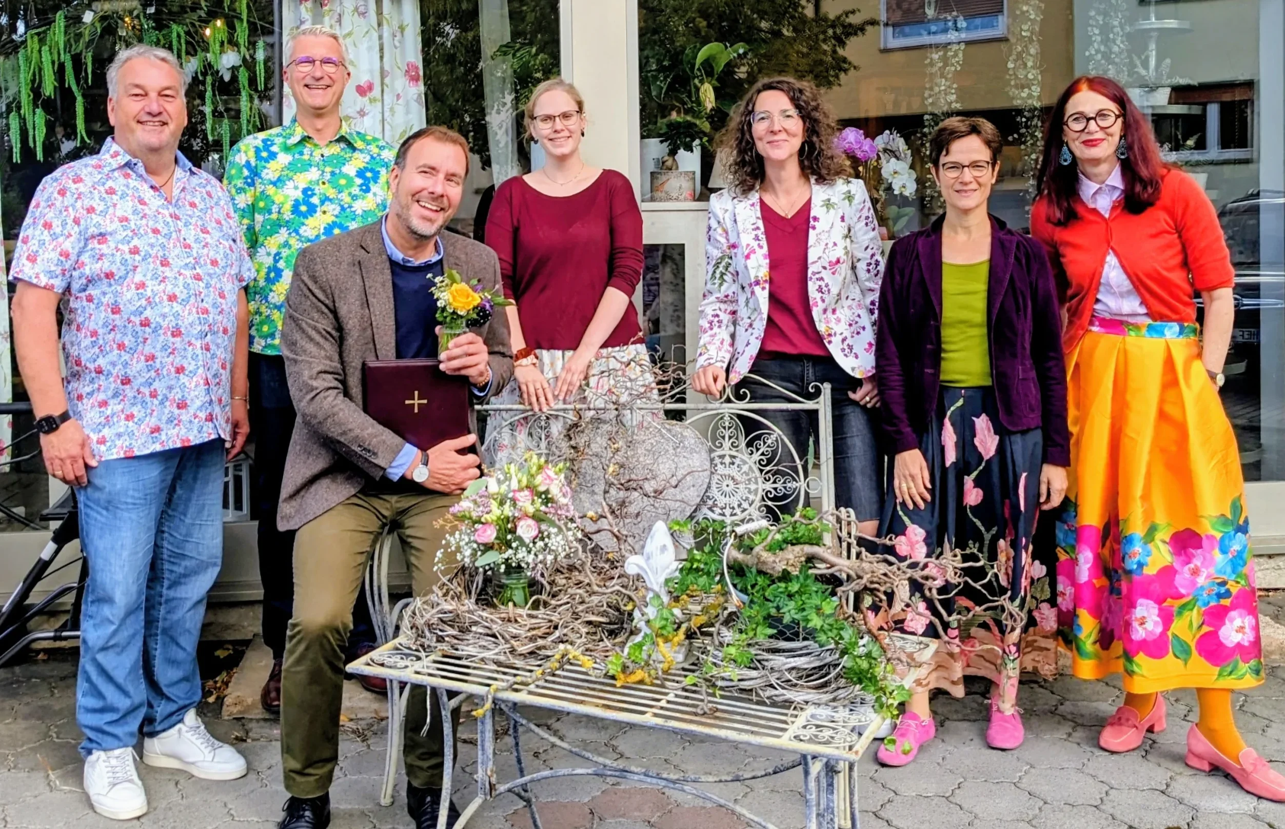 Kirche im Blumengeschäft